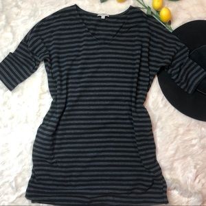 Striped v-neck tunic